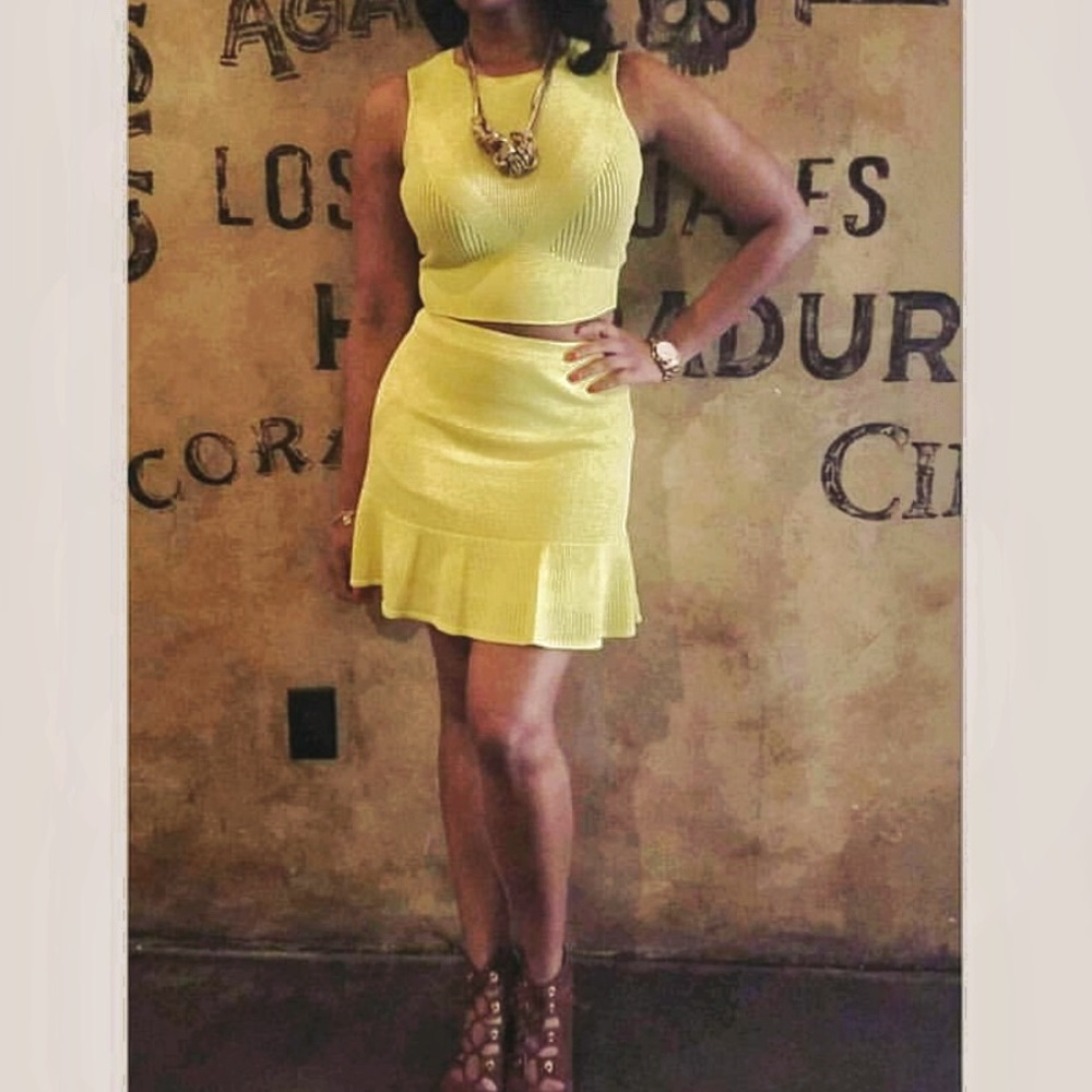 Rachel Roy crop top and skirt set | size S